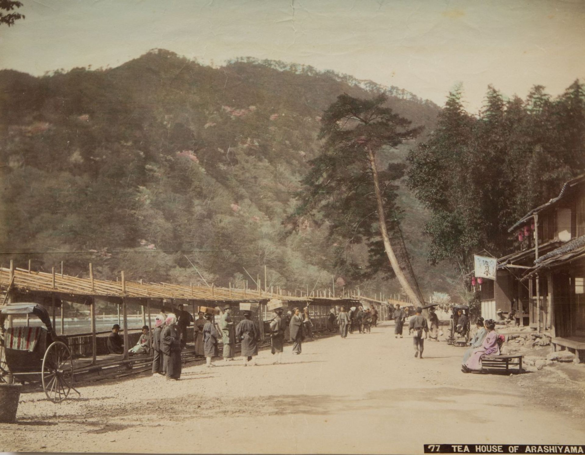Fukasawa, T. Korbhändler. Osuwa-Tempel, Nagasaki. Tee-Haus von Arashiyama. Reisernte u.a. 20 Photogr - Bild 3 aus 5