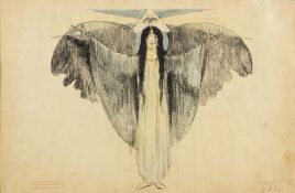 Corinth, Lovis. 1858 Tapiau (Ostpreußen) - Zandvoort 1925 Ein Engel aus dem Buch Judith. Farblithogr