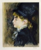 Renoir, Auguste. 1841 Limoges - Cagnes/Nizza 1919 Portrait, dit de Margot. Reproduktion. Stempelsign