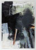 Mayer Abstrakte Komposition. Collage. Sign. und dat. (19)99. 82 x 58 cm.