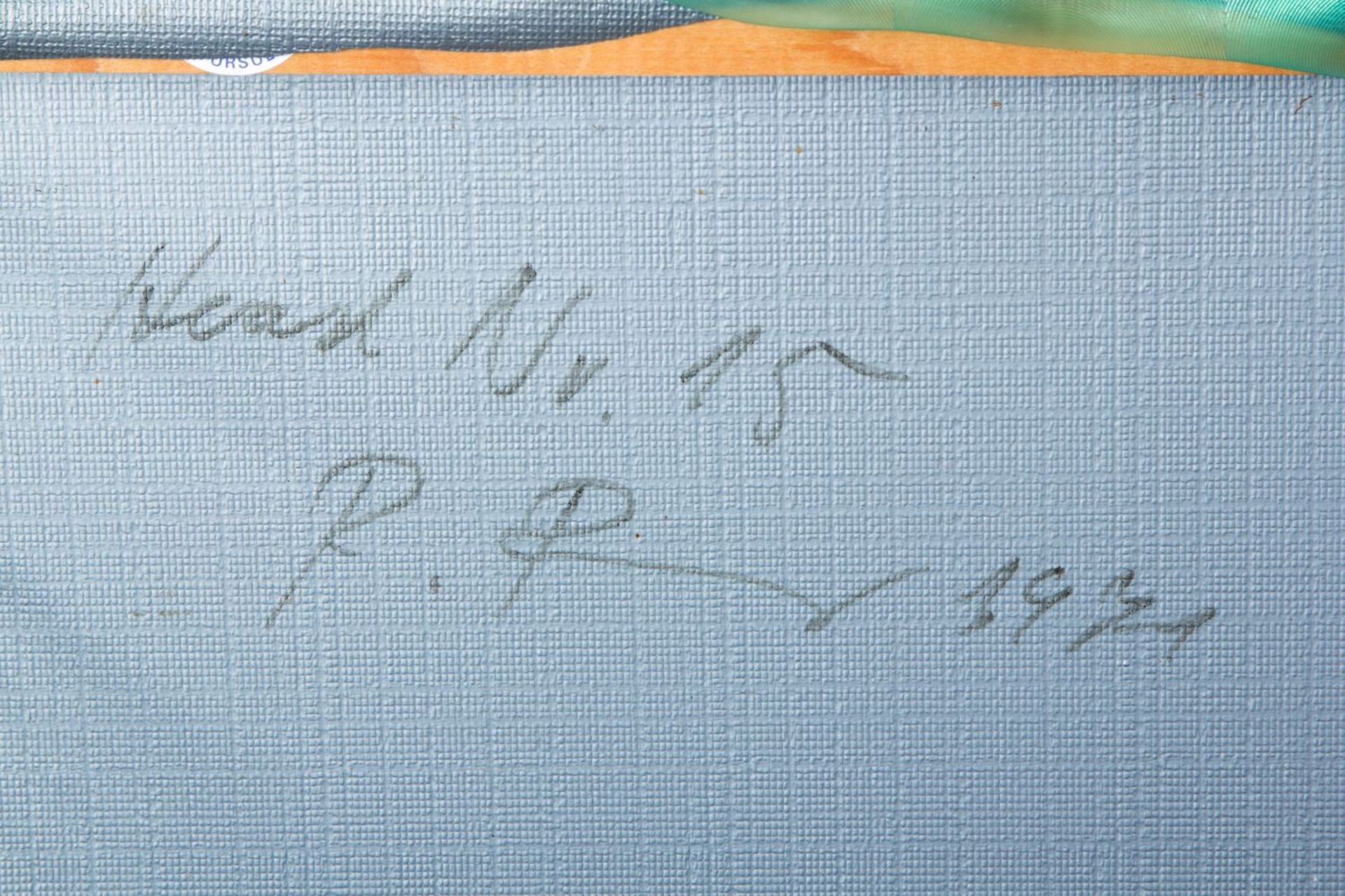 Unbekannt, 20. Jh. Head Nr. 15. Acryl mit Schablone auf Folie. 120 x 110 cm. Verso sign., bez., und  - Bild 3 aus 3