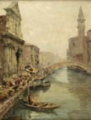 Raffaelli, Jean-François. 1850 - Paris - 1924 Kanal in Venedig. Öl/Lwd., auf Karton aufgezogen. Sign