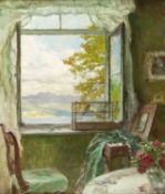 Compton, Edward Harrison. 1881 - Feldafing - 1960 Blick aus einem Fenster auf eine Berglandschaft mi
