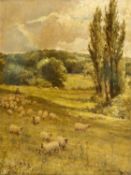 Westerbeek, Cornelis Schäfer mit seiner Herde in einer hügeligen Landschaft. Öl/Lwd., doubliert. Sig