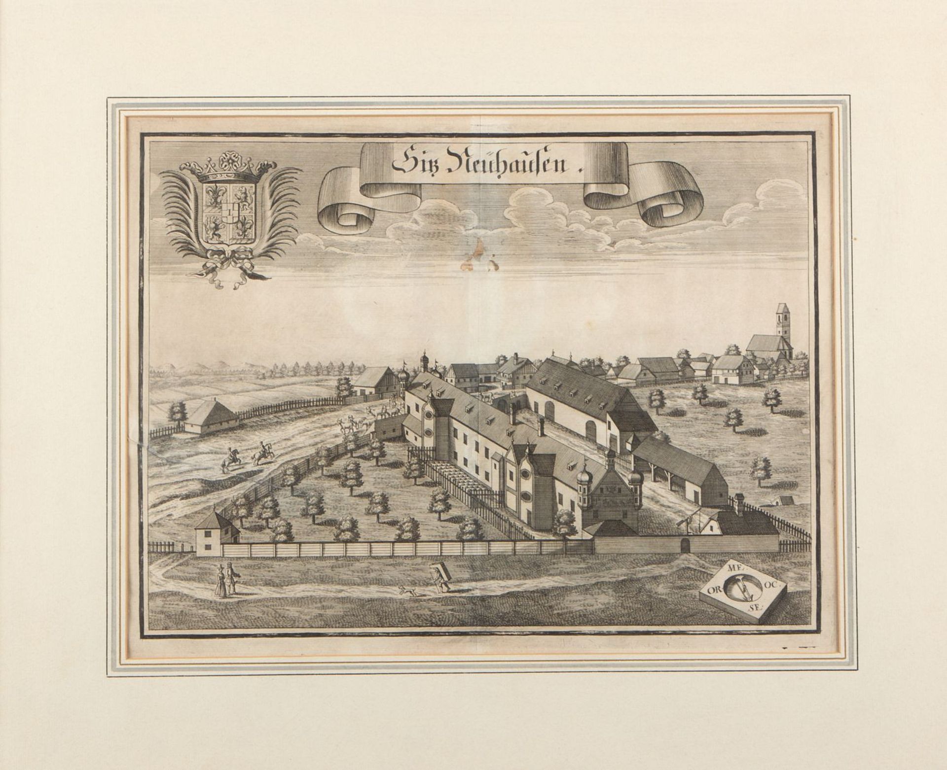 Daullée. Wening u.a. Travauy d'un port de mer. Sitz Neuhausen. Schloss Mosa. München aus der Vogelsc - Bild 5 aus 5