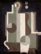 Rykr, Vaclav Bernard. 1927 -  1991 Geometrischer Akt. Öl/Karton. Sign. 50 x 38 cm. Gerahmt.
