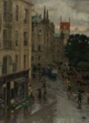 Vetter, Charles. 1858 Kahlstädt (Ostpreußen) - München 1936 Blick in die Elisenstraße mit dem Justiz