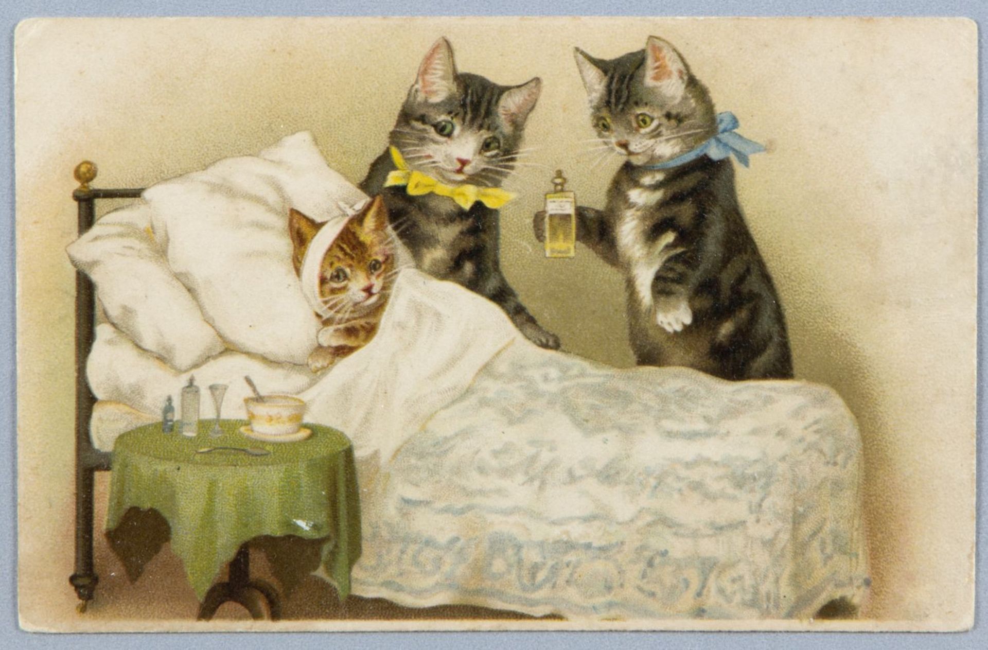 Maguire, Helena J. 1860 - 1909 Sitzende Kätzchen in einer Reihe. Spielende Katzen mit Reifen. 2 Gou - Image 3 of 4