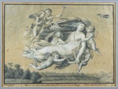 Wallmenich, G.v. Der in einem Vogel verwandelte König Picus und seine singende Nymphe, nach Ovid. Aq