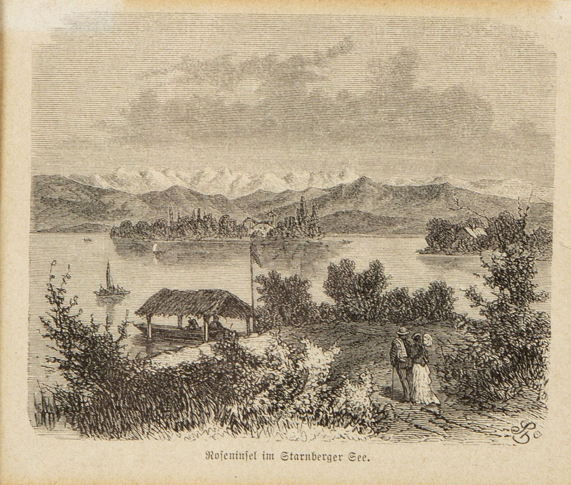 Steinicken. Bella della. Dubois u.a. Ansichten von Starnberg. Landschaft mit einer Brücke. Chute du  - Bild 4 aus 9