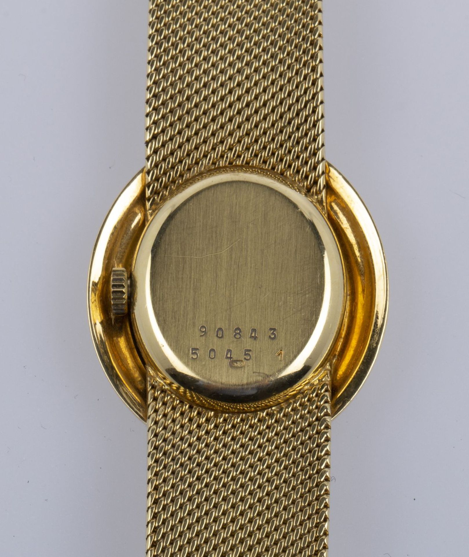 Damenarmbanduhr von Chopard Gehäuse und Armband aus Gelbgold 750. Ovales vergoldetes Zifferblatt. Fi - Image 5 of 8