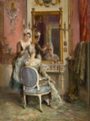 Grison, François-Adolphe. 1845 Bordeaux - Chenes-Bougeries 1914 Edelfrau lässt sich von ihrer Zofe d