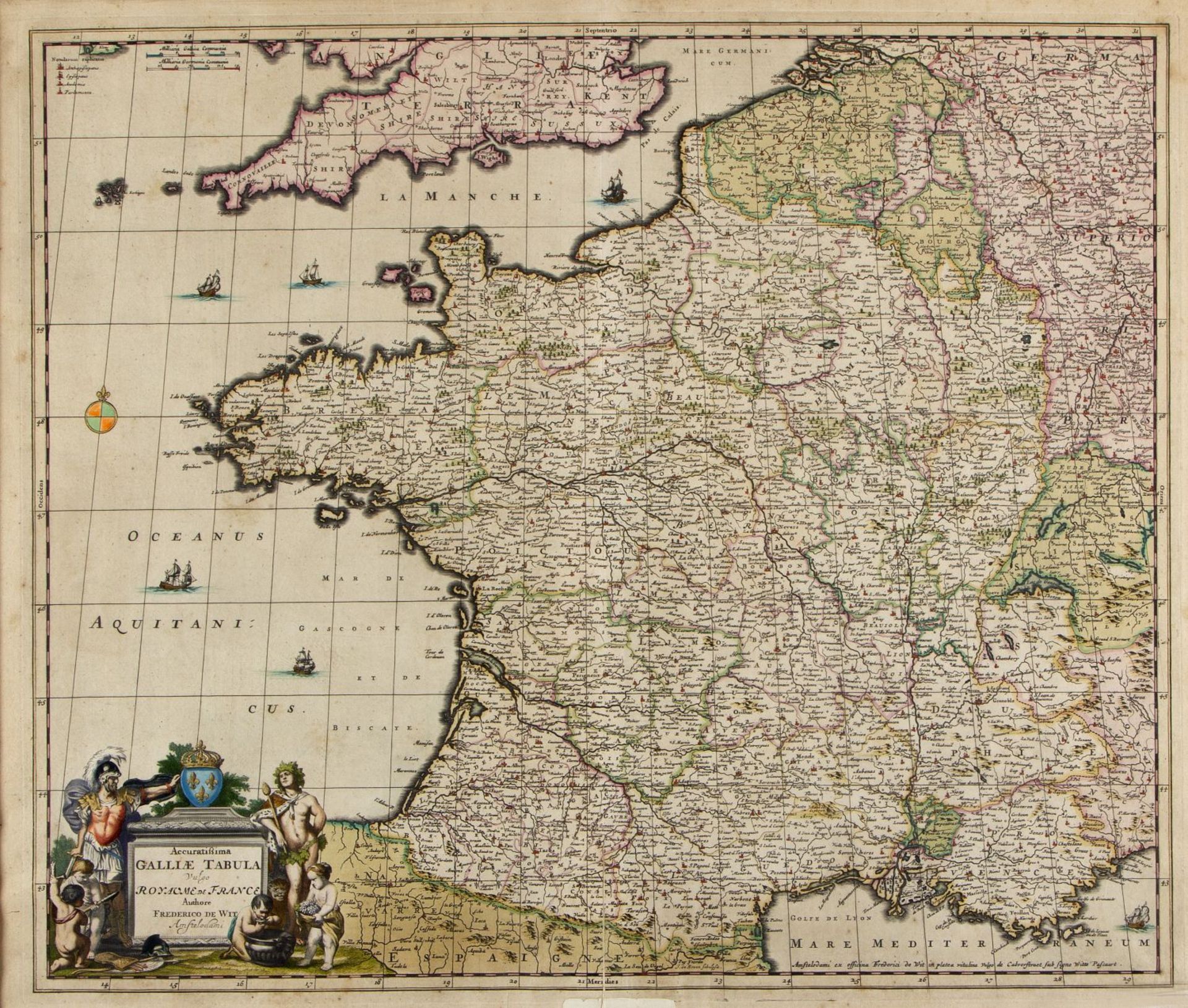 Wit, F. de. Vischer, N. Blaue, G. u.a. Principatus Cataloniae. Hispaniae et Portugalliae. Languedoc - Image 6 of 6
