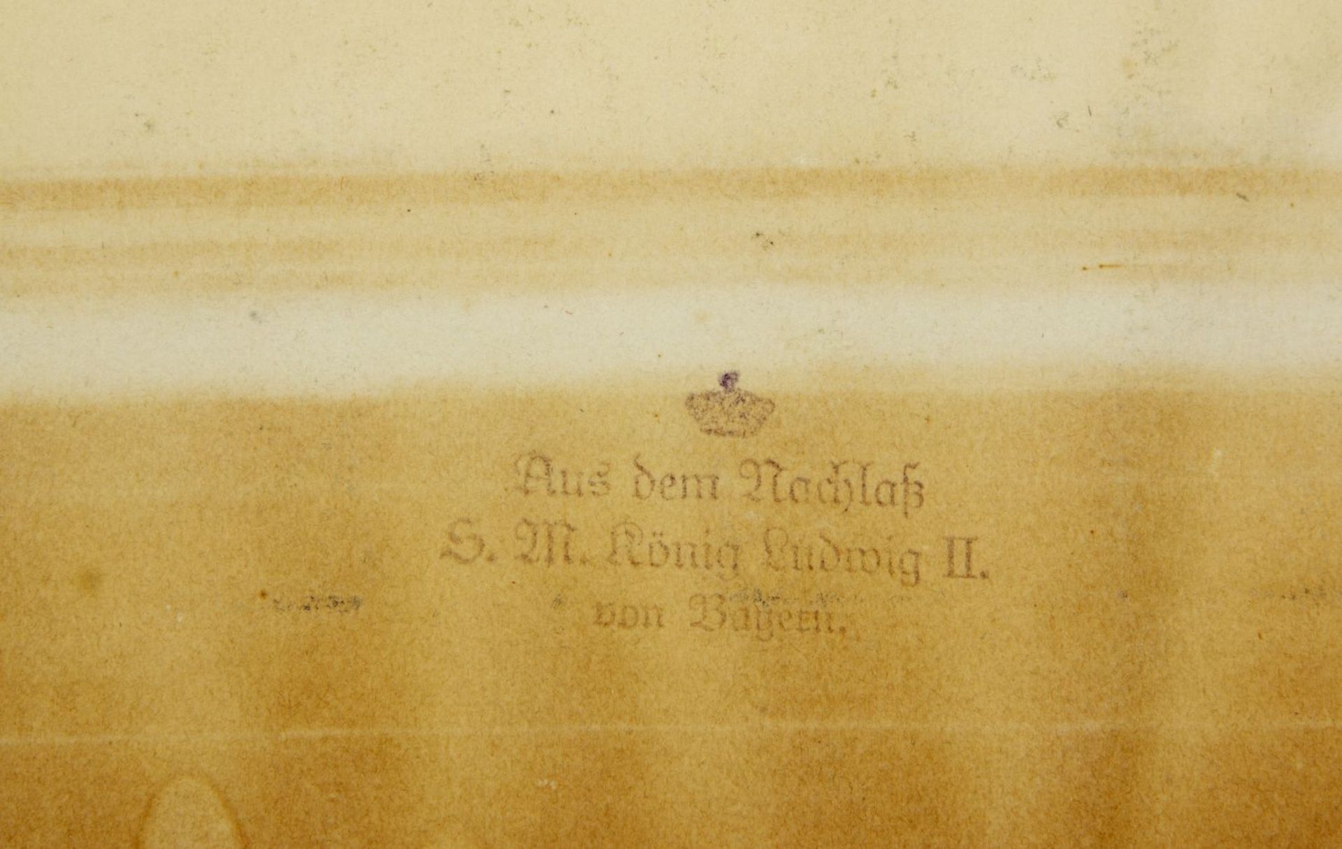 Livio, C. de Putto nach dem in der sixtinischen Kapelle. Aquarell über Bleistift. Sign. 12,5 x 13 cm - Bild 2 aus 2