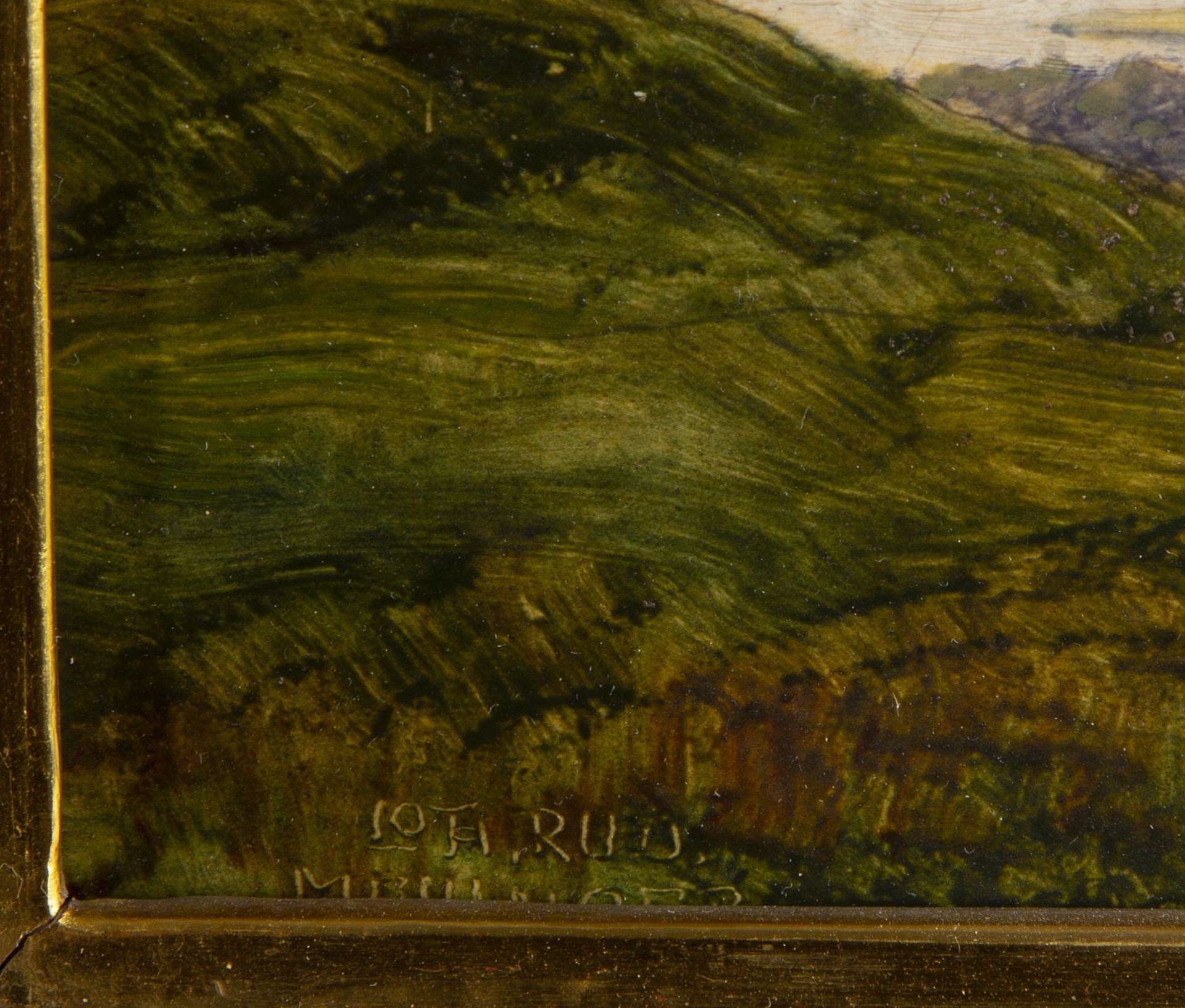 Meilinger, Lothar Rudolf. 1887 - München - 1935 Rimsting am Chiemsee. Öl/Karton. Sign. 21,5 x 26 cm. - Bild 2 aus 3