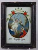 Hinterglasbild ''Der Englisch grus'' Tempera auf Glas. Wohl Seehausen, 18./19. Jh. Gerahmt. 22,5 x 1