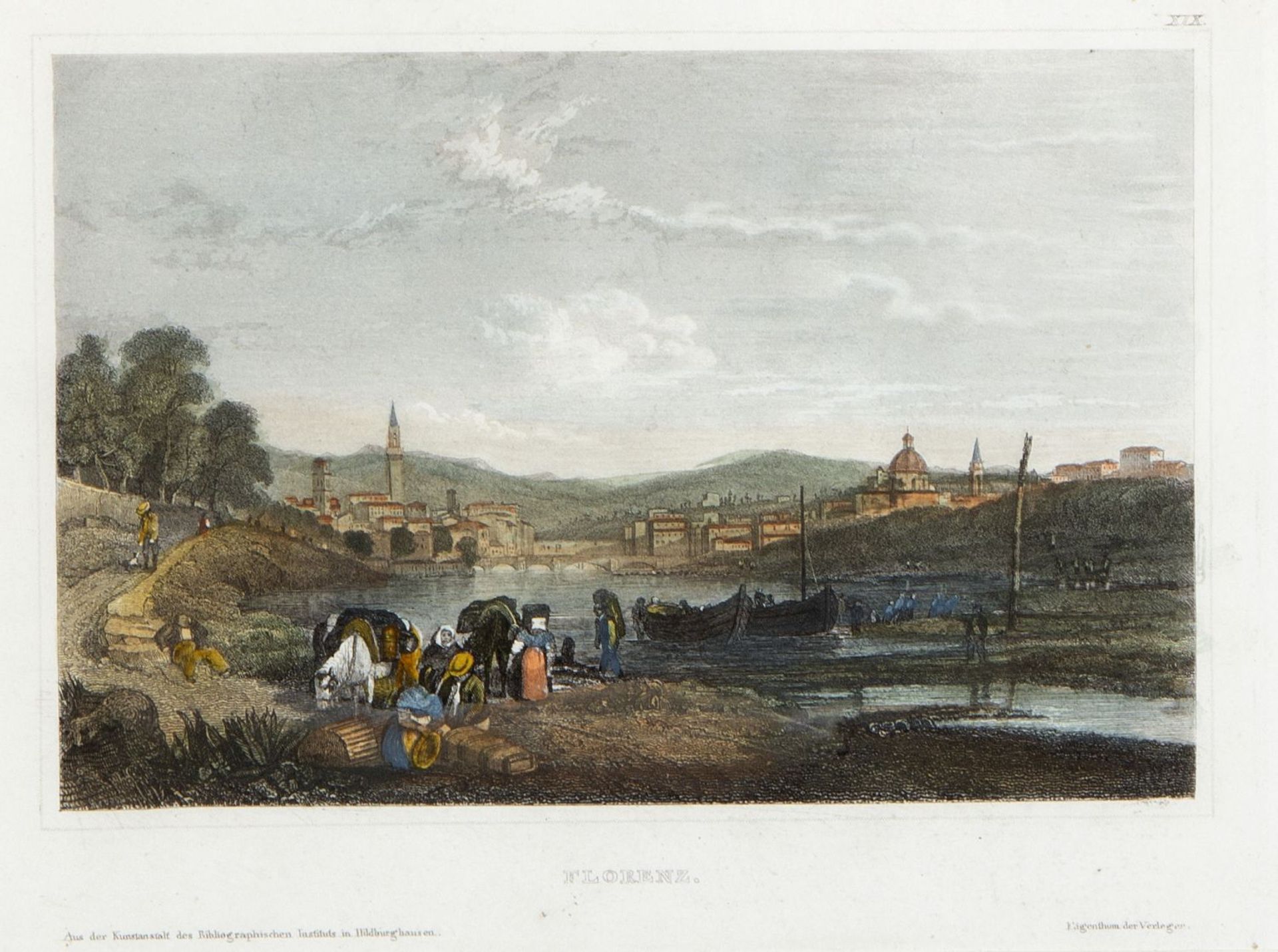 Steinicken. Bella della. Dubois u.a. Ansichten von Starnberg. Landschaft mit einer Brücke. Chute du  - Bild 5 aus 9