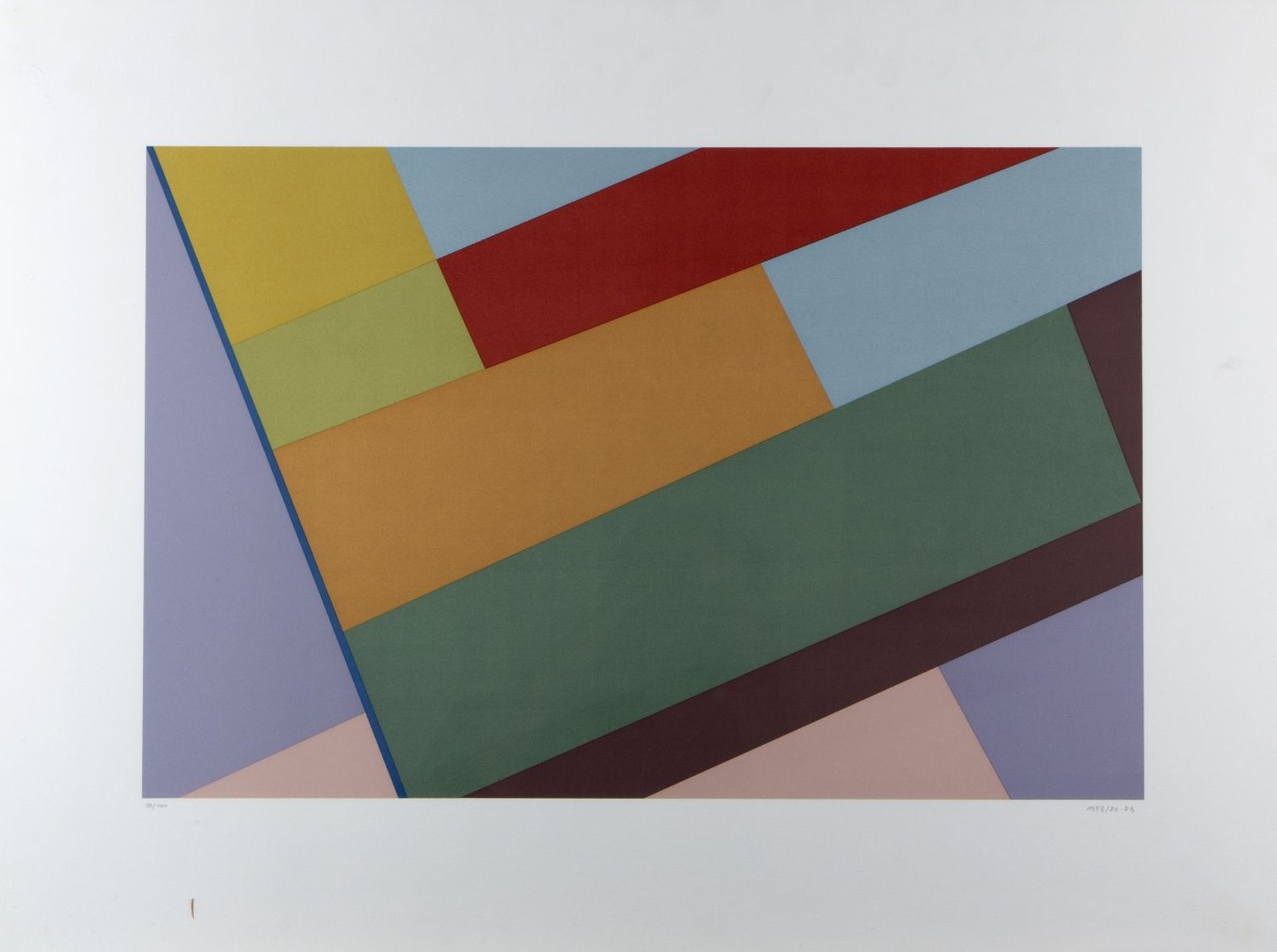 Heurtaux, André Gaston. 1898 - 1983 Geometrische Kompositionen. 2 Farbserigraphien. Bis 38,5 x 58,5  - Bild 2 aus 3