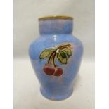 A Royal Doulton Stoneware vase, of baluster form decorated with cherry sprig mofifs by Lily