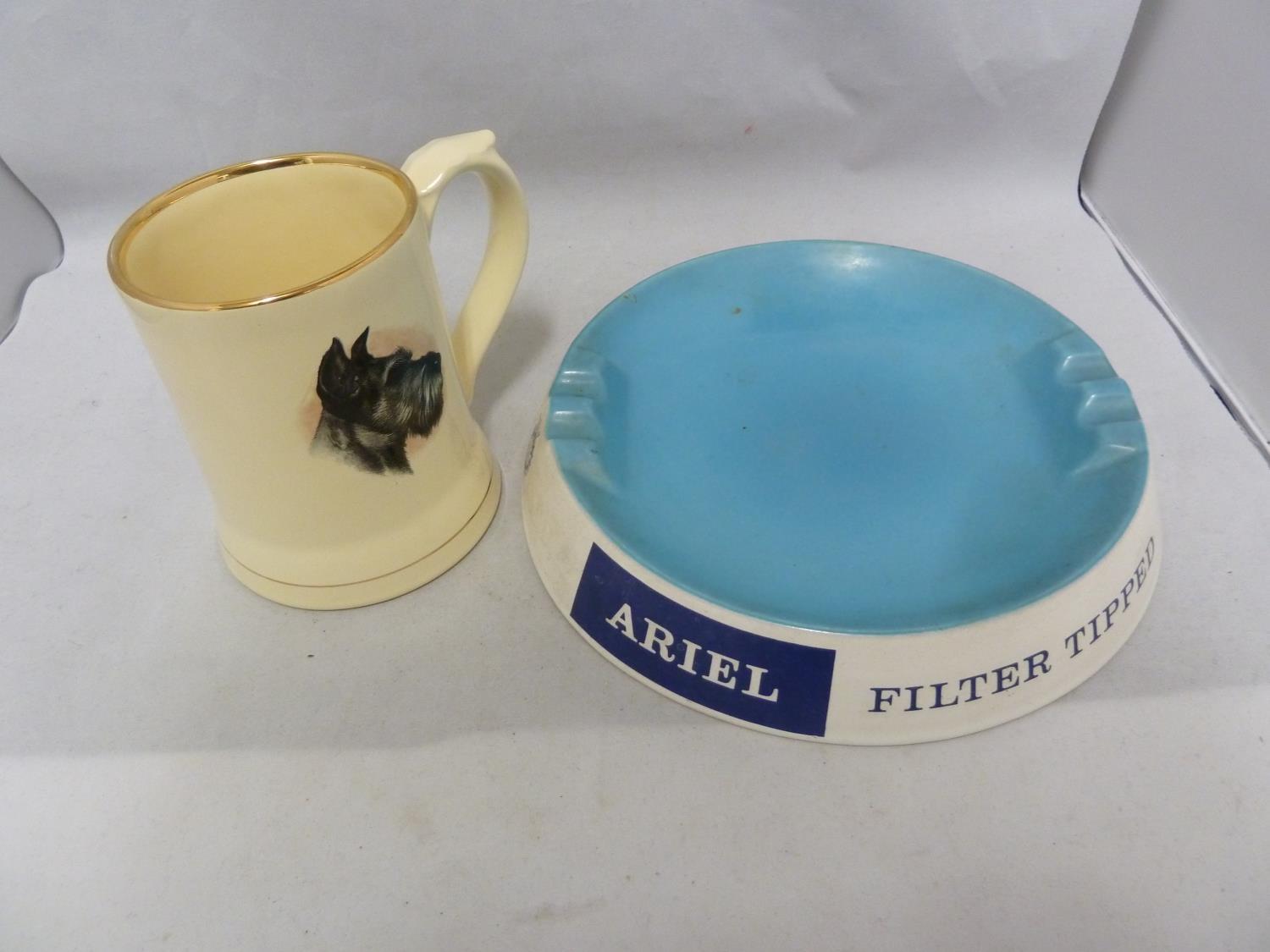 Tobacco Industry Interest, Wade Regency Ware - a large public house ashtray for Ariel Filter