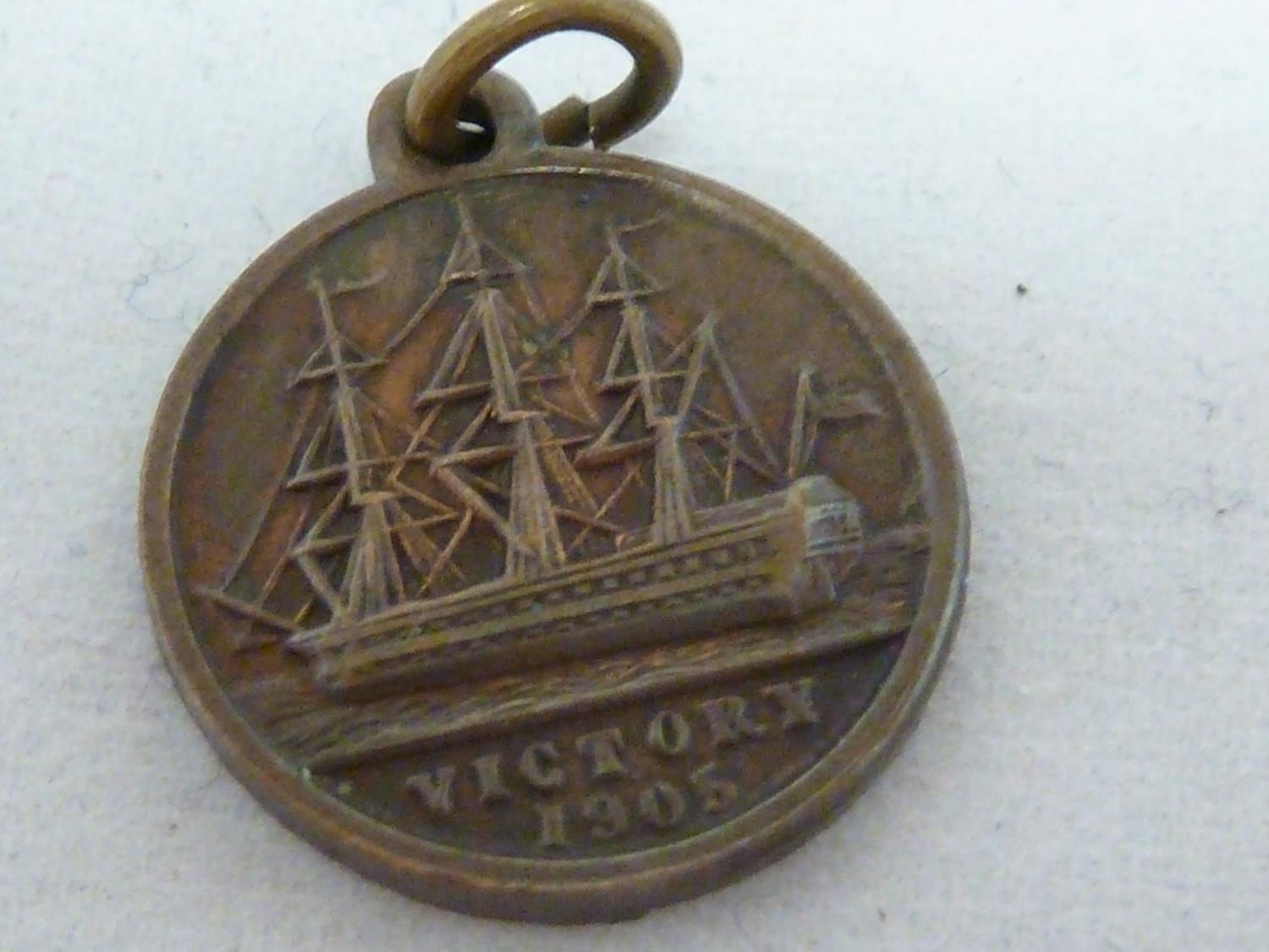 Horatio Nelson interest - a British & Foreign Sailor's Society commemorative medallion - cast with a