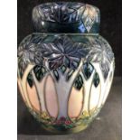 Sally Tuffin for Moorcroft Pottery - A Cluny pattern ginger jar and cover, impressed and painted