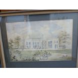 English School - Dorney Place, watercolour, Early 19th Century, framed and glazed, 65 cm x 49