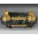 AN 'EMPIRE STYLE' INKWELL IN GILT BRONZE, 19TH CENTURY