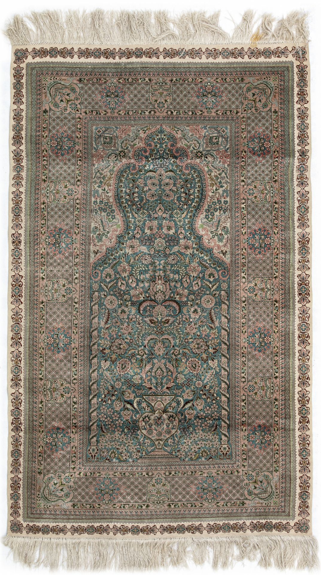 A SILK HEREKE RUG, CHINA, 1970