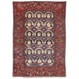 AN UNUSUAL PICTURAL MISHAN MALAYER RUG, LATE 19TH CENTURY