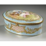 A SEVRES PORCELAIN JEWELRY BOX, 19TH CENTURY