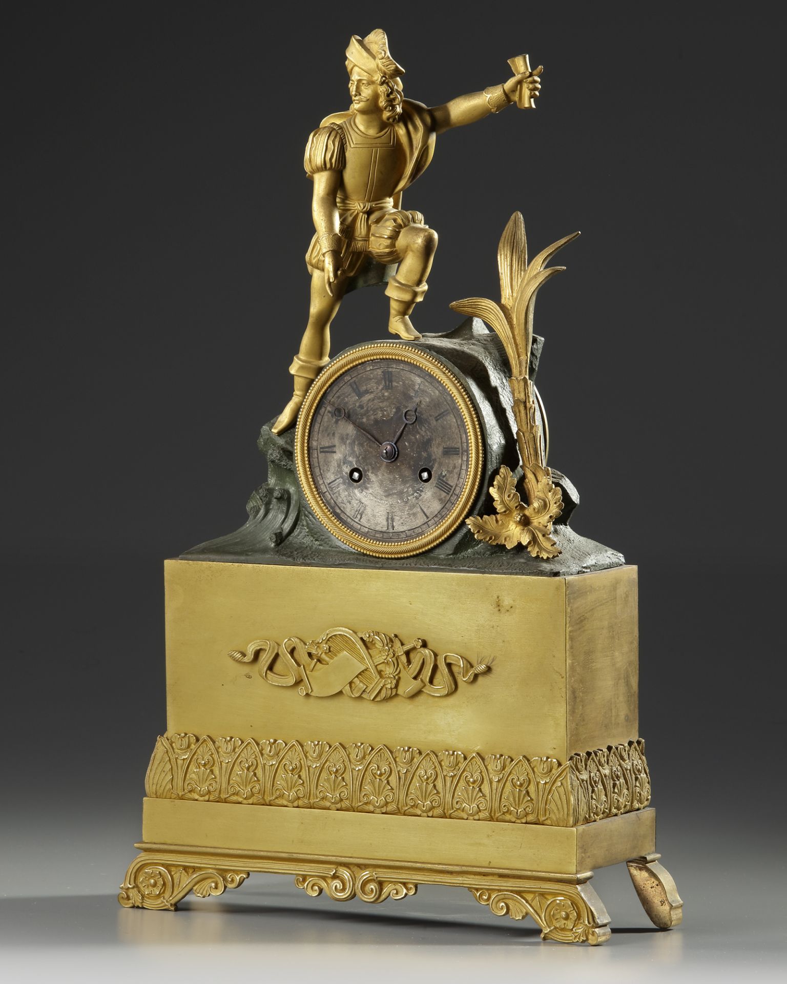 A MANTEL CLOCK, EARLY 19TH CENTURY - Image 2 of 3