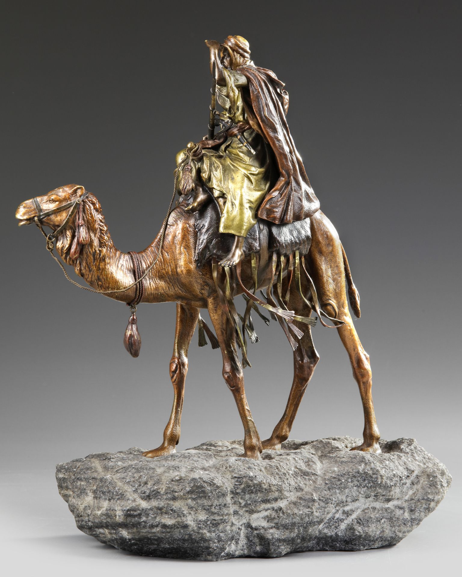 AN ORIENTALIST VIENNA BRONZE BY FRANZ BERGMANN, LATE 19TH CENTURY - Image 3 of 4