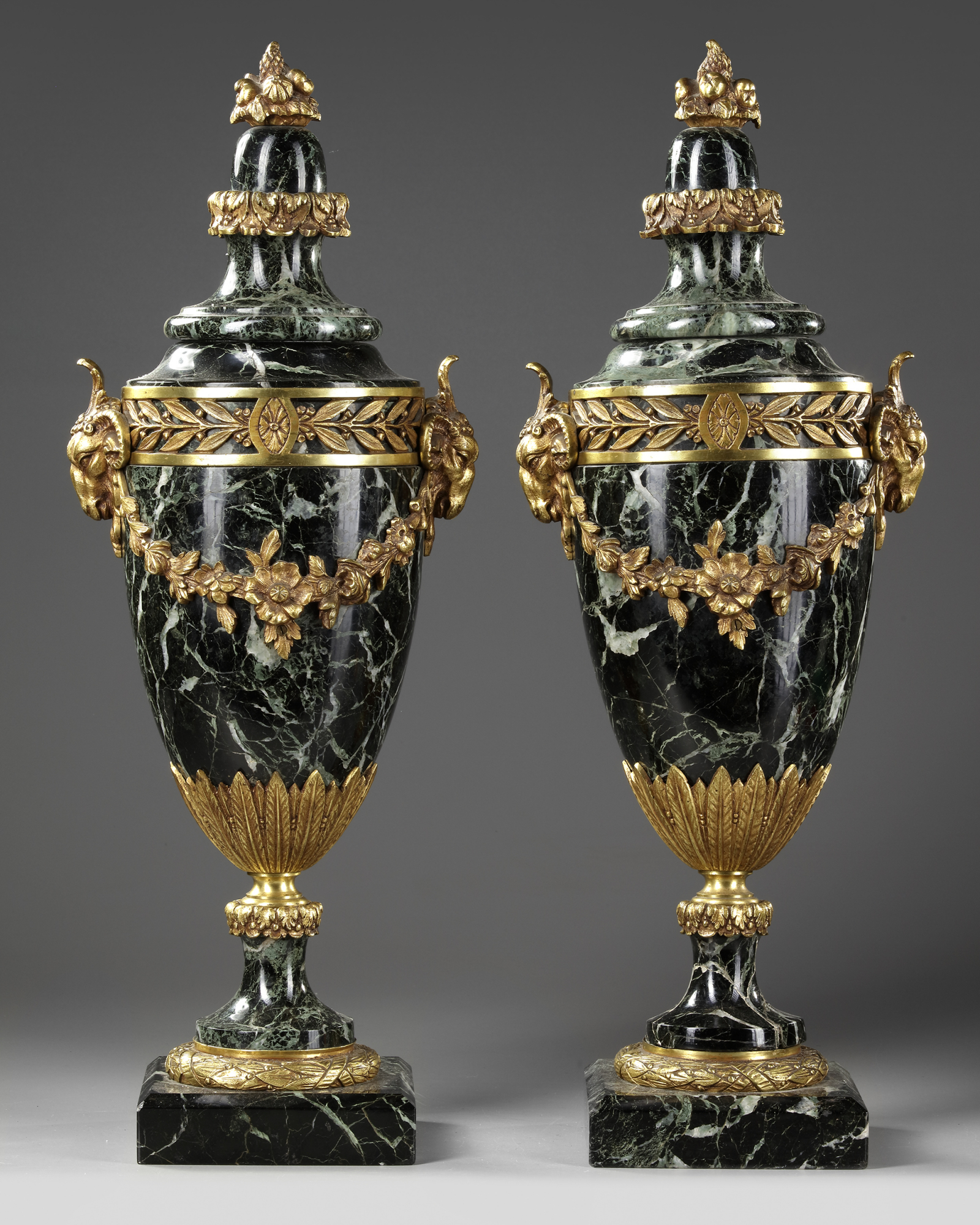 A PAIR OF MARBLE CASSOLETTES, FRANCE, 19TH CENTURY