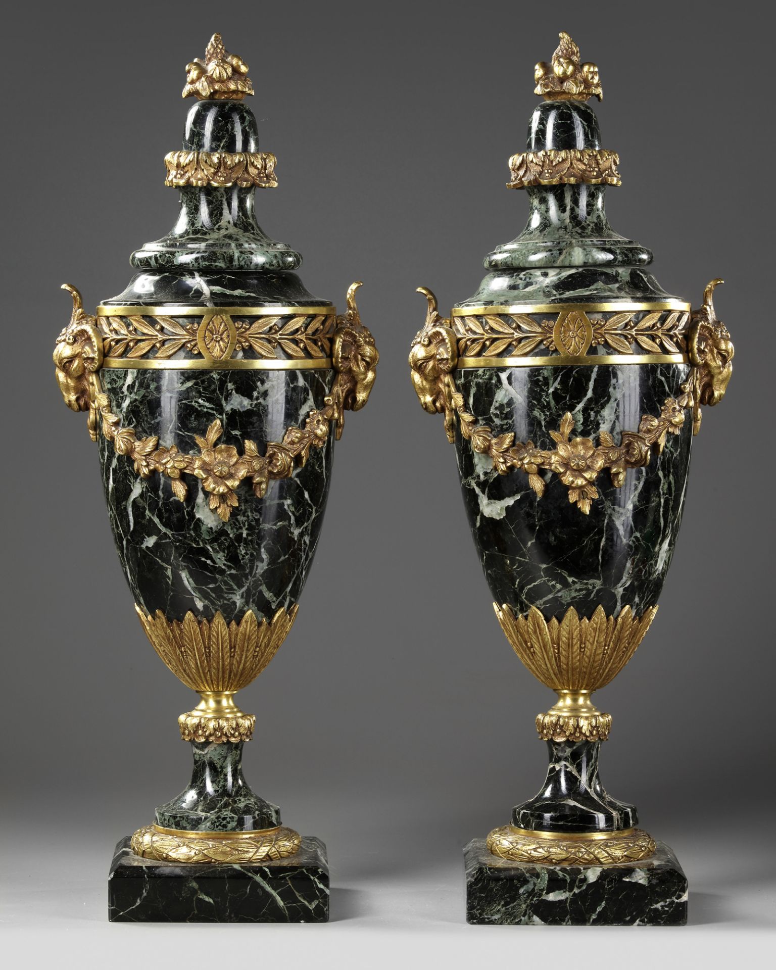 A PAIR OF MARBLE CASSOLETTES, FRANCE, 19TH CENTURY