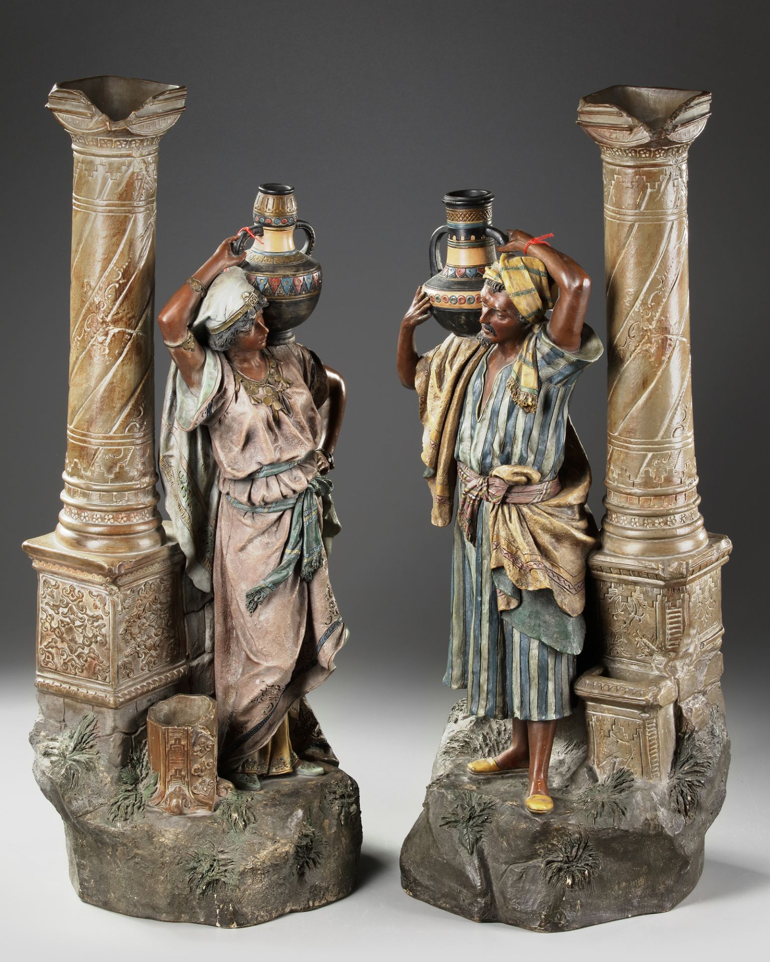 A PAIR OF AUSTRIAN 'ORIENTAL SCHOOL' STATUES, LATE 19TH CENTURY - Image 3 of 5