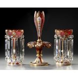 A BOHEMIAN CRYSTAL SET, LATE 19TH CENTURY