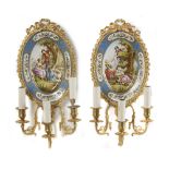 A PAIR OF FRENCH WALL APPLIQUES, CIRCA 1880