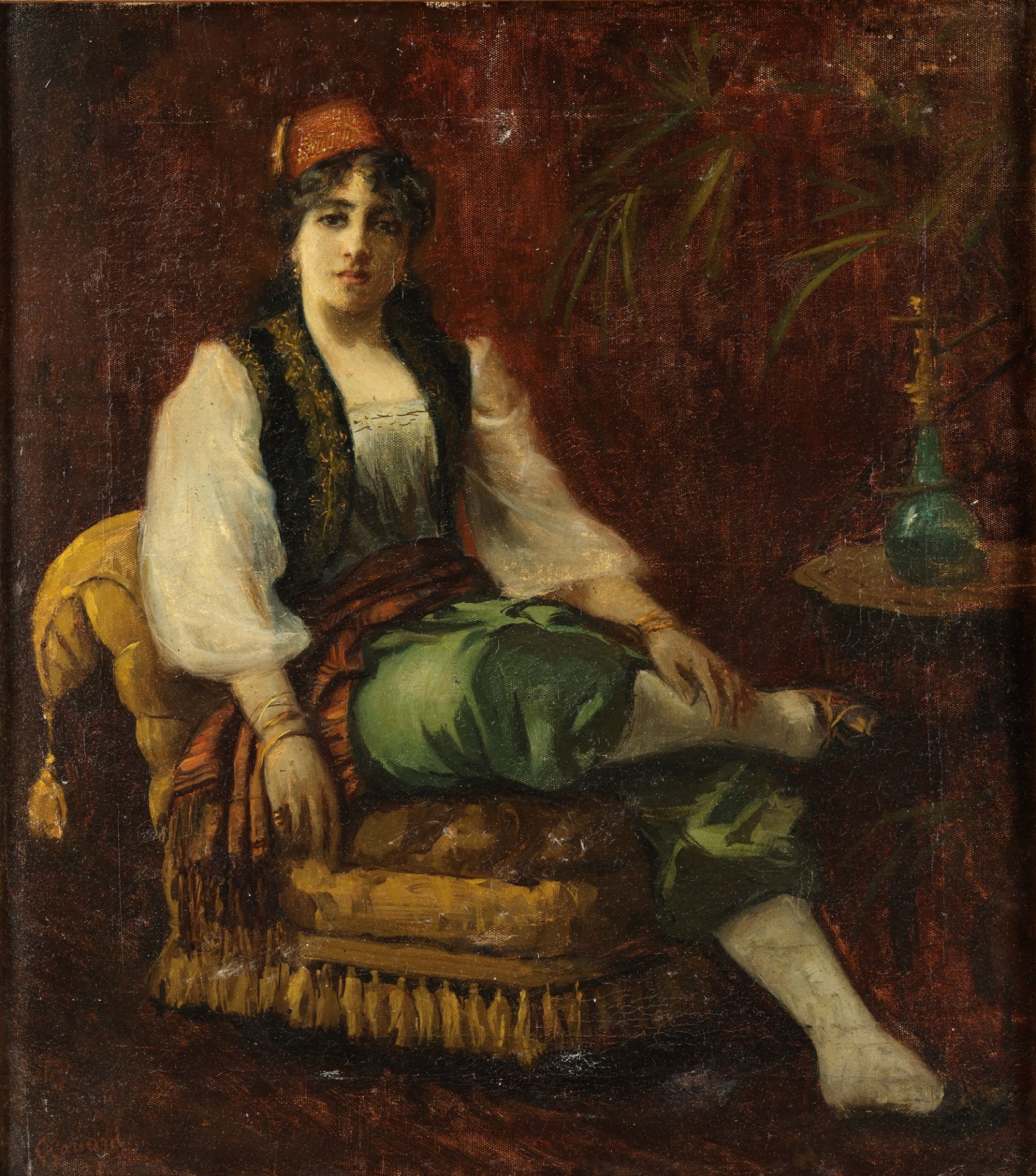 AN ORIENTALIST SCHOOL PAINTING, 20TH CENTURY - Image 2 of 2