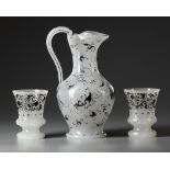 A WHITE OPALINE SET, FRANCE, LATE 19TH CENTURY