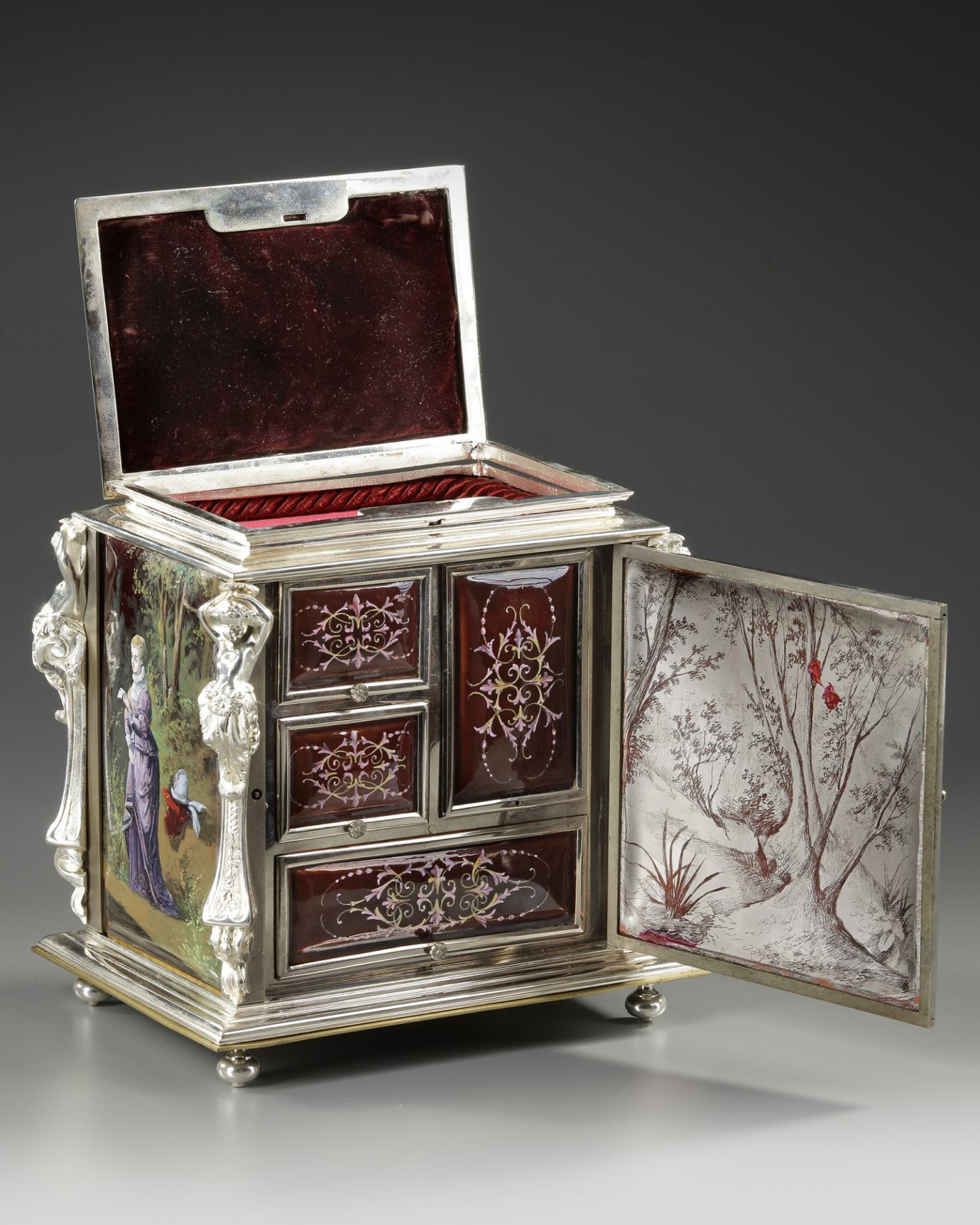 A JEWELRY BOX, FRANCE, LATE 19TH CENTURY - Image 4 of 5