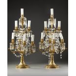 A PAIR OF FRENCH GIRANDOLES, LATE 19TH CENTURY