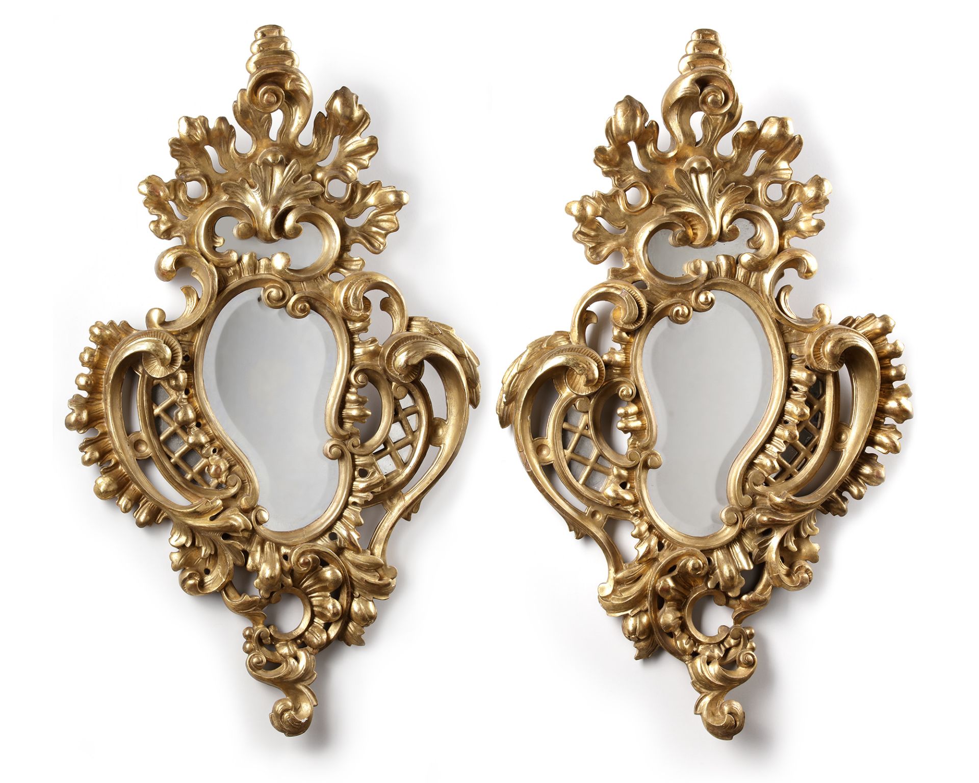 A PAIR OF LOUIS XV STYLE MIRRORS, 19TH CENTURY