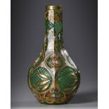 A BOHEMIAN CUT-GLASS HUQQA BASE, LATE 19TH CENTURY