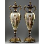 A PAIR OF LARGE SEVRES VASES, FRANCE, 19TH CENTURY