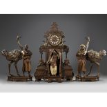 AN IMPORTANT ORIENTALIST CLOCK SET, LATE 19TH CENTURY