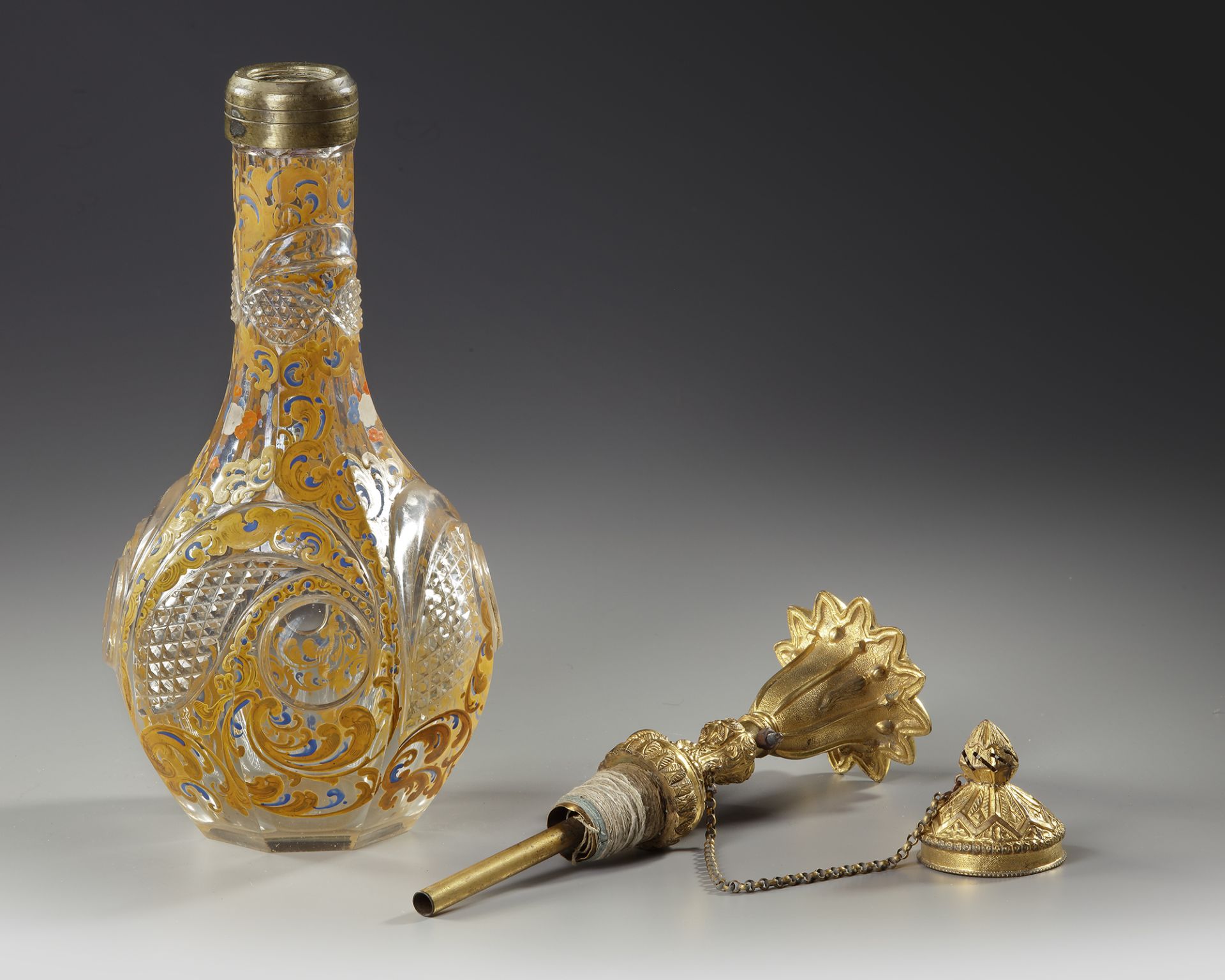 A BOHEMIAN GLASS HUQQA, 19TH CENTURY - Image 3 of 3