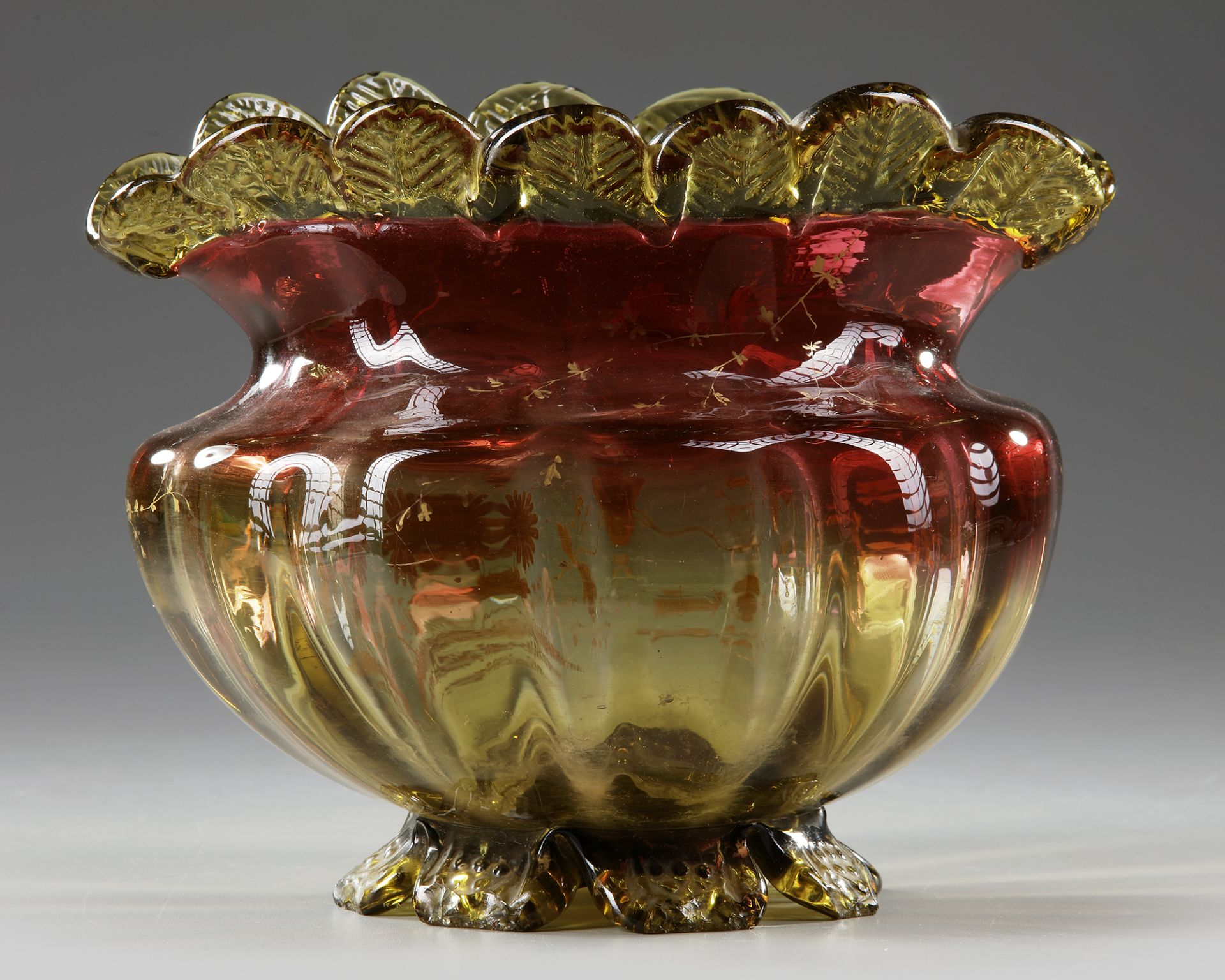 A BLOWN GLASS BOWL, 'LE GRAS', LATE 19TH CENTURY - Image 2 of 4