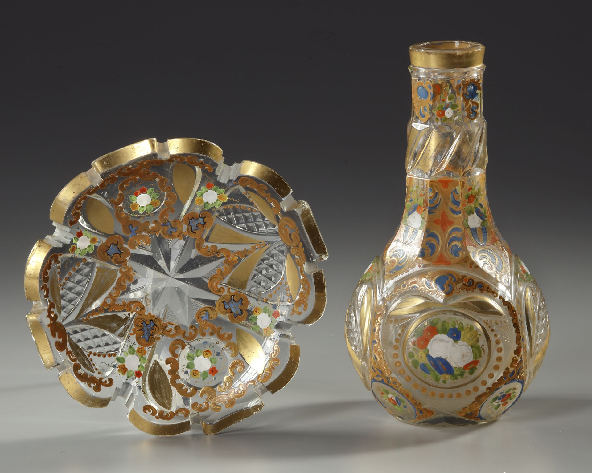 A BOHEMIAN CUT-GLASS HUQQA BASE, LATE 19TH CENTURY - Image 3 of 4