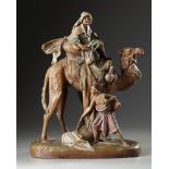 AN ORIENTALIST TERRACOTTA GROUP, LATE 19TH CENTURY